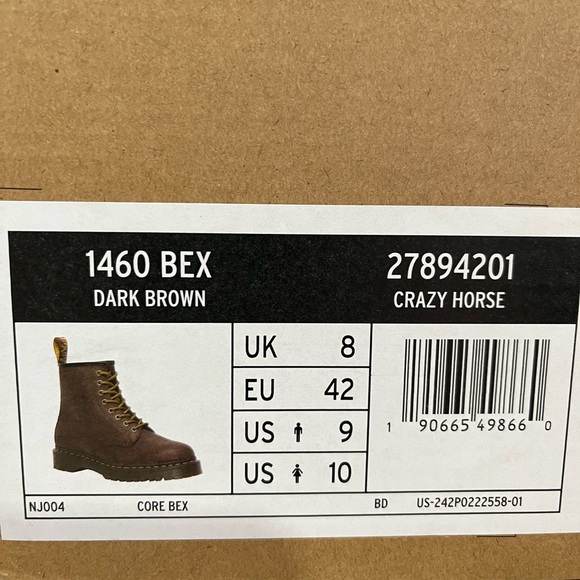 Doc Martens 1460 Bex Crazy Horse Brown. Men’s 9. Women’s 10. - Picture 2 of 8